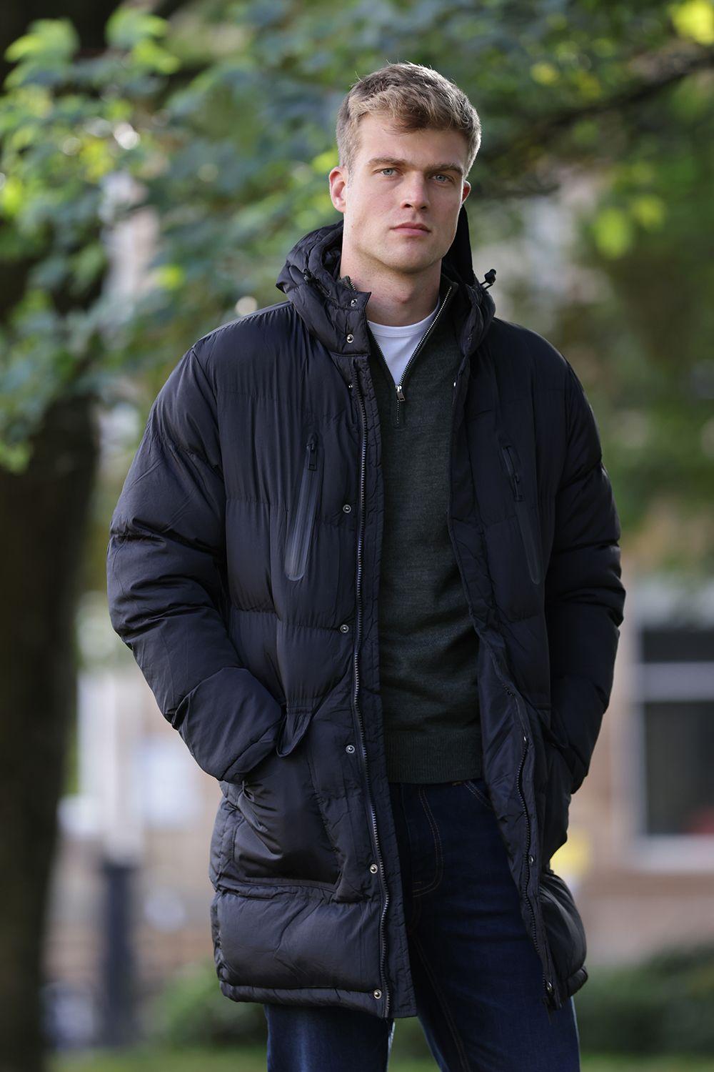 Longline Hooded Padded Jacket by BRAVE SOUL