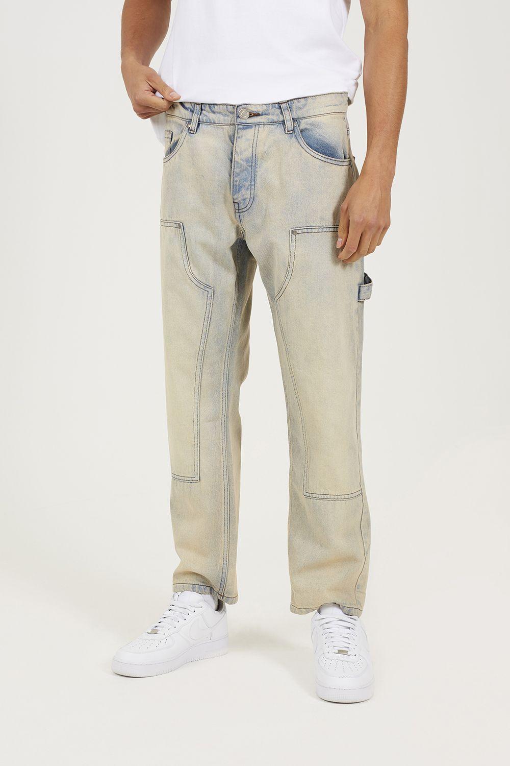 Loose Fit Carpenter Style Denim Jeans by BRAVE SOUL