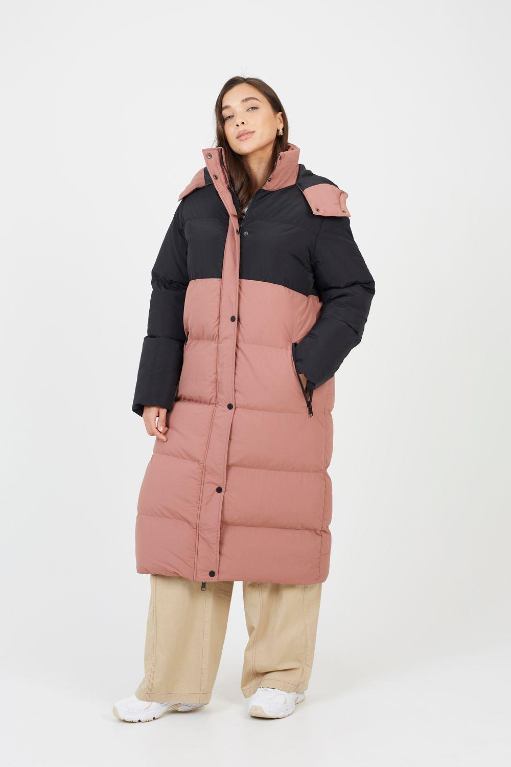 Maxi Contrast Hooded Puffer Jacket by BRAVE SOUL
