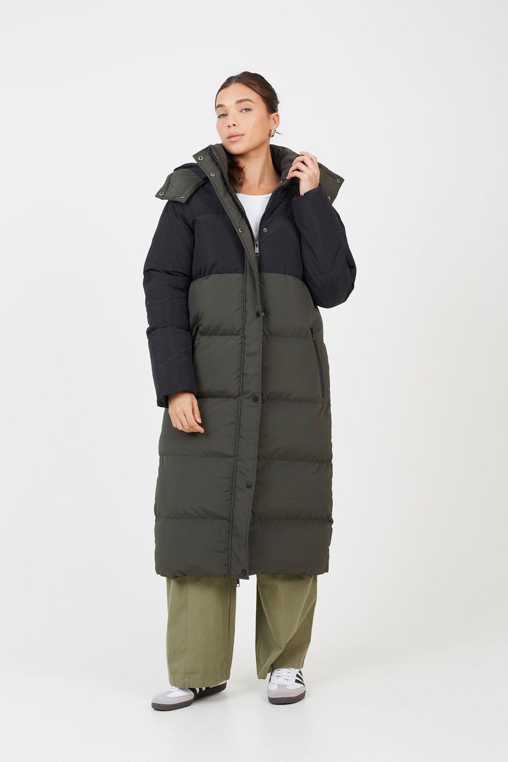 Maxi Contrast Hooded Puffer Jacket by BRAVE SOUL