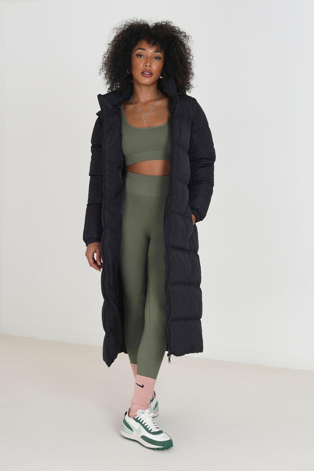 Maxi Hooded Puffer Jacket with Detachable Sleeves by BRAVE SOUL
