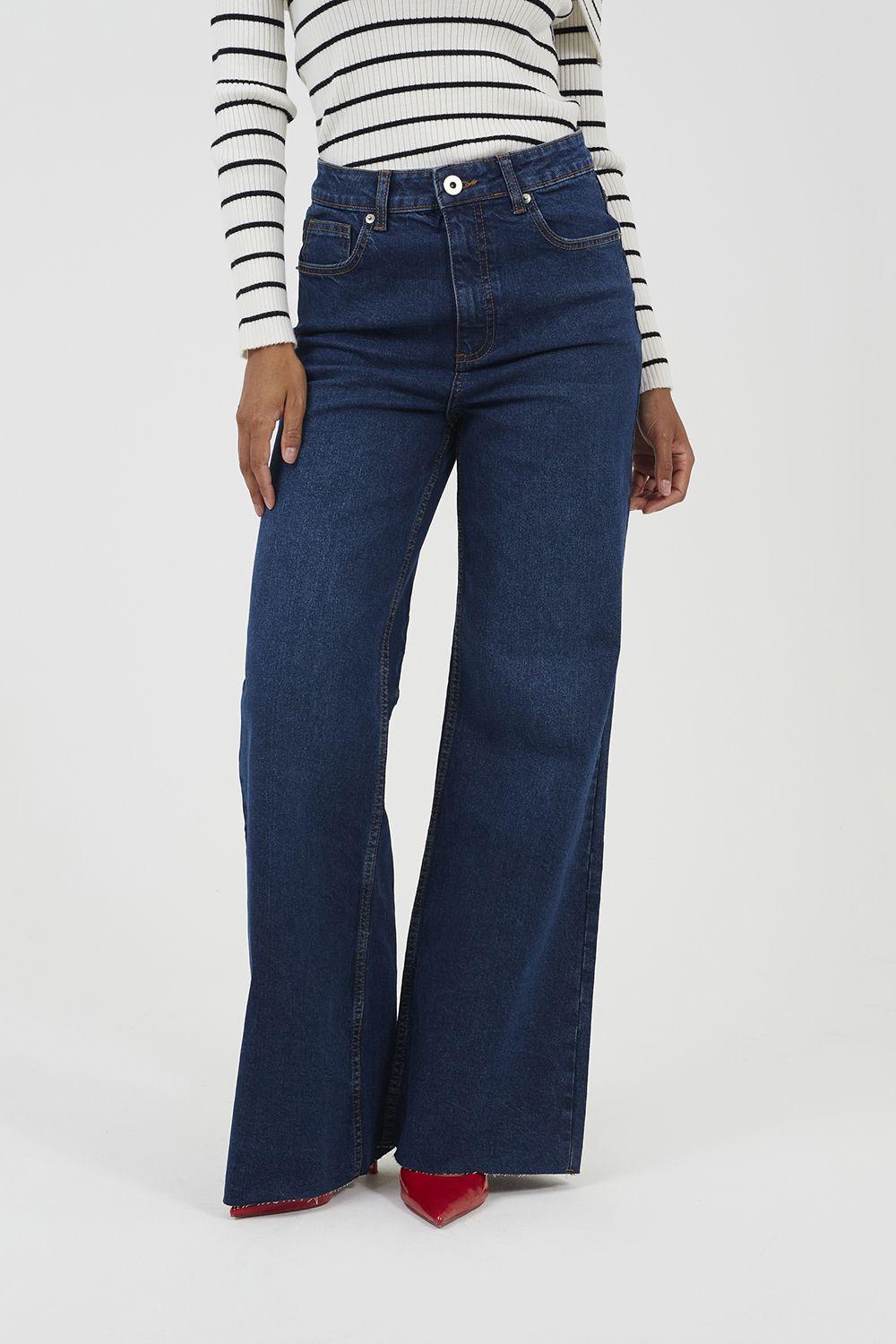 Mid Rise Wide Leg Jeans by BRAVE SOUL