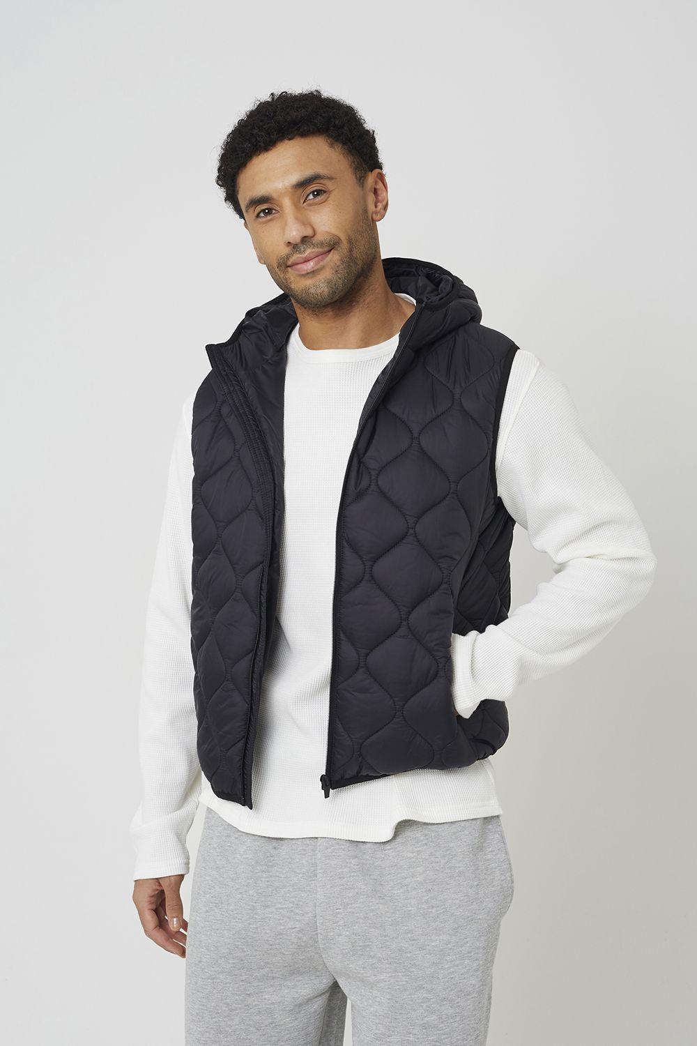 Onion Quilted Hooded Gilet by BRAVE SOUL