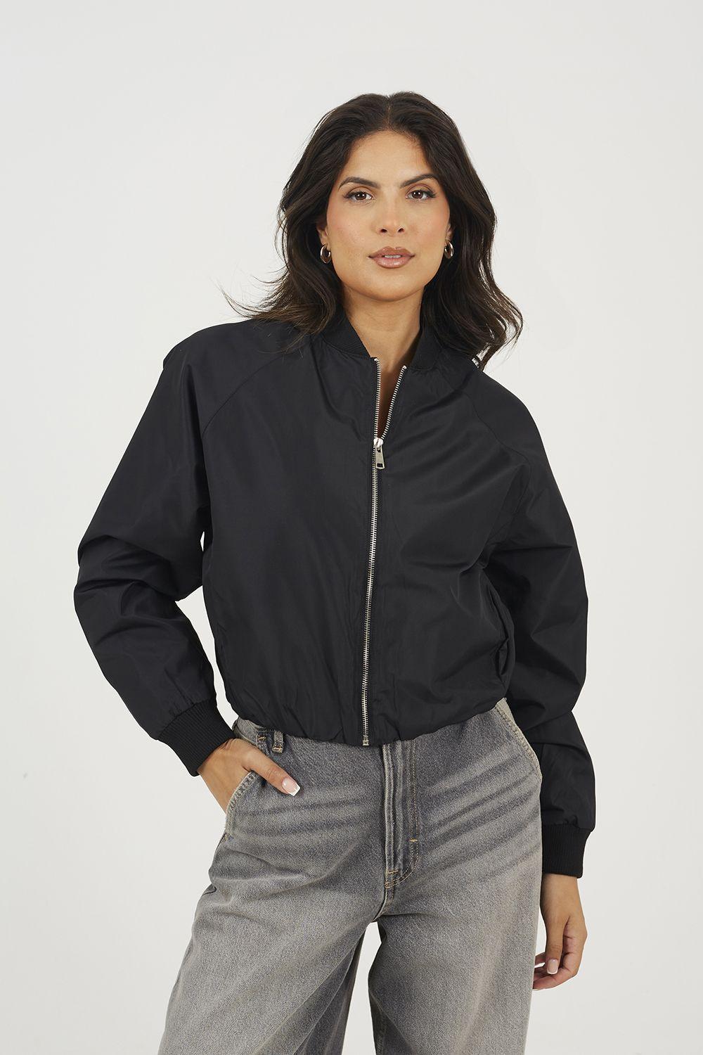 Oversized Sleeve Bomber Jacket by BRAVE SOUL