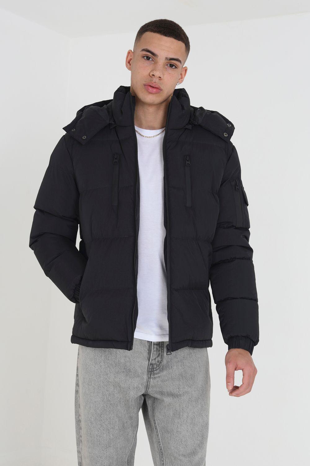 Padded Jacket with Detachable Hood by BRAVE SOUL