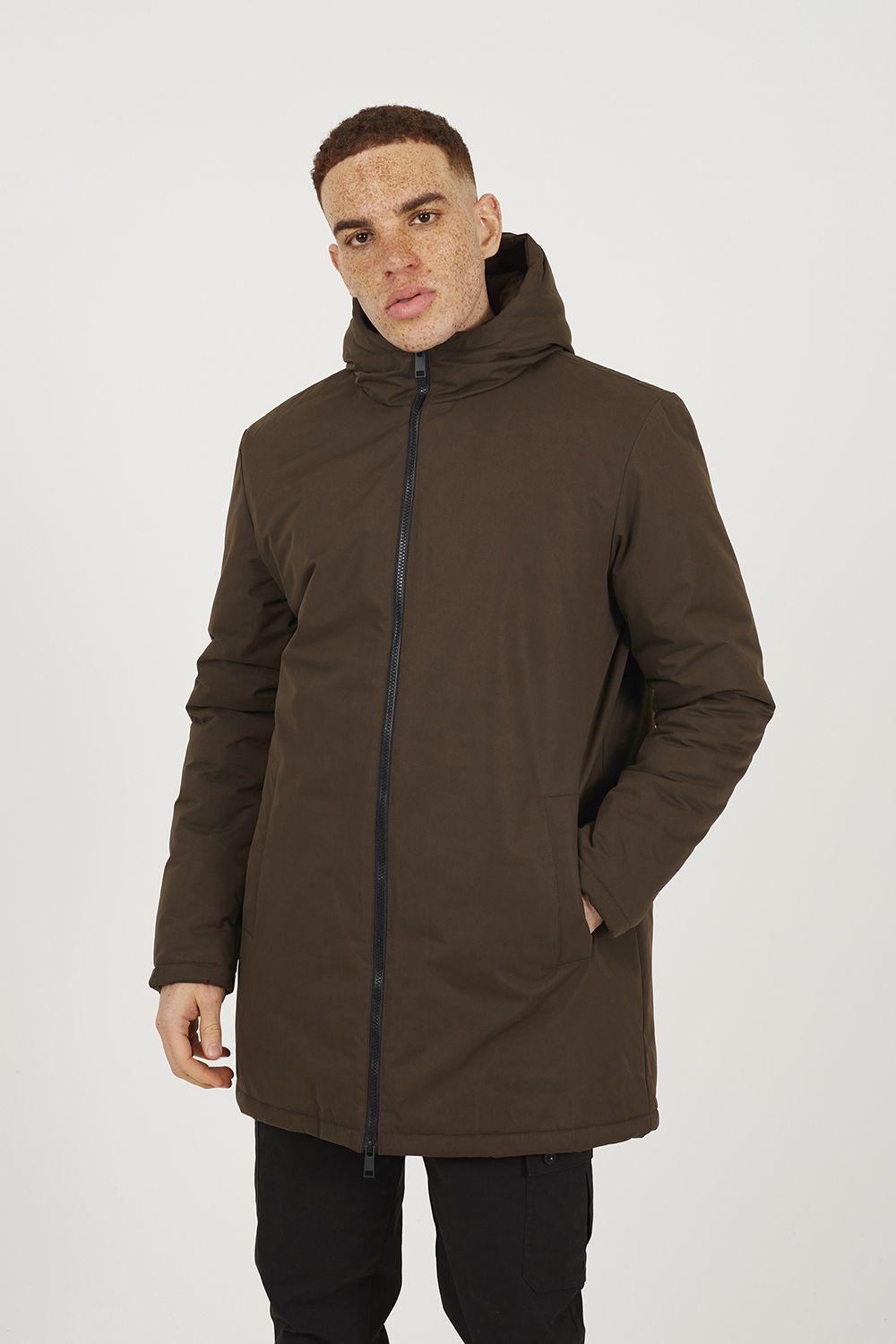 Padded Zip Through Mac Coat by BRAVE SOUL