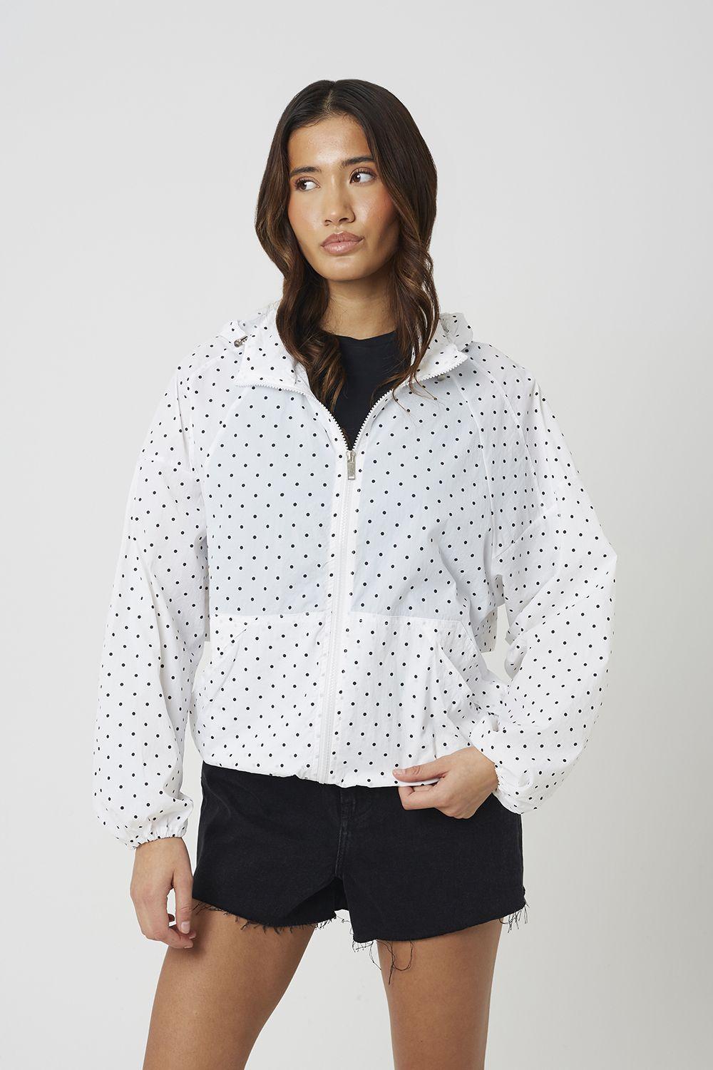 Polka Dot Winderbreaker With Elasticated Waist by BRAVE SOUL