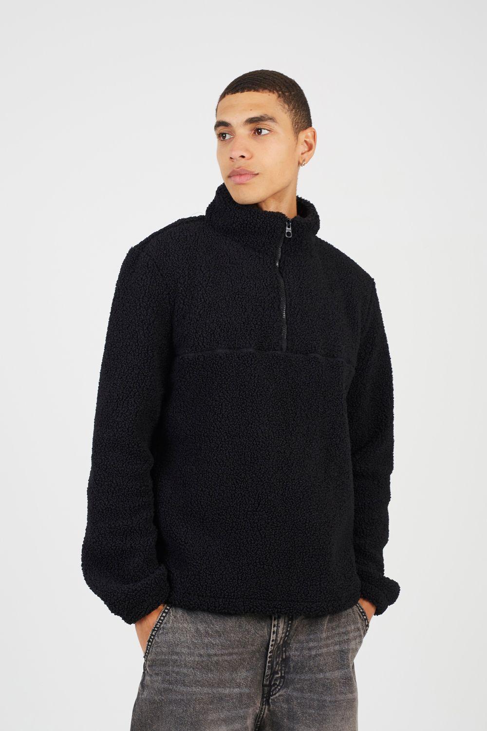Quarter Zip Sherpa Jumper by BRAVE SOUL