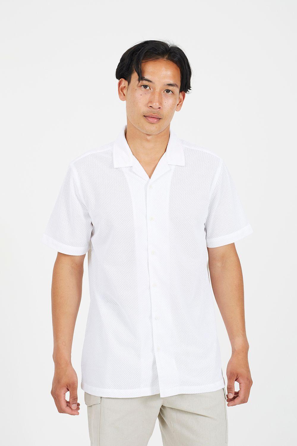 Revere Collar Short Sleeve Shirt by BRAVE SOUL