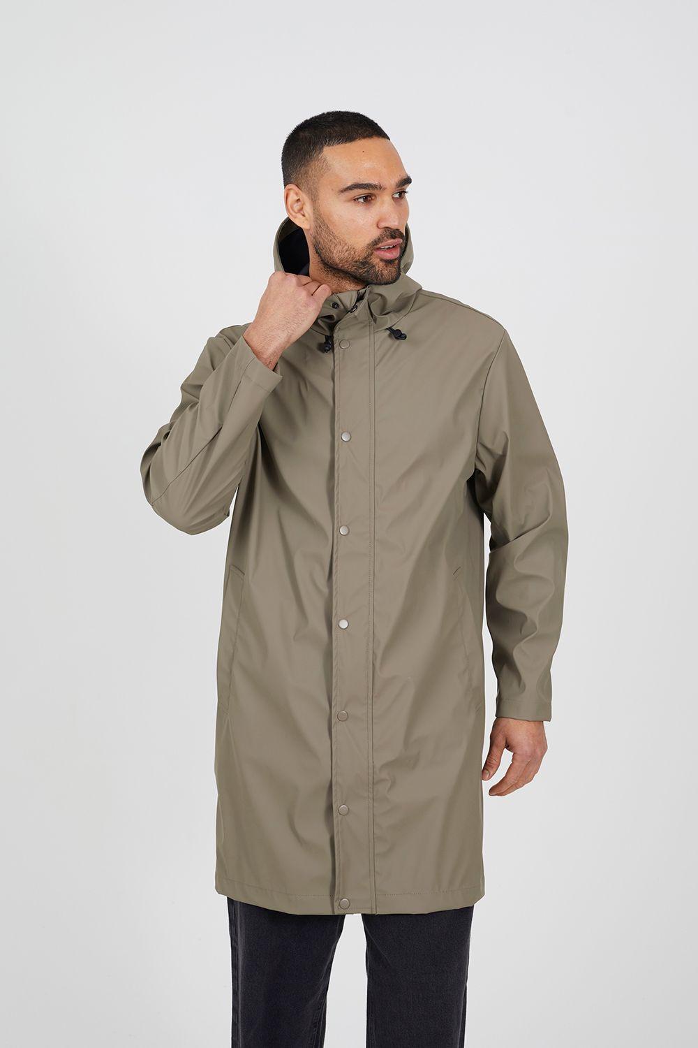 Rubberised Hooded Parka Style Jacket by BRAVE SOUL
