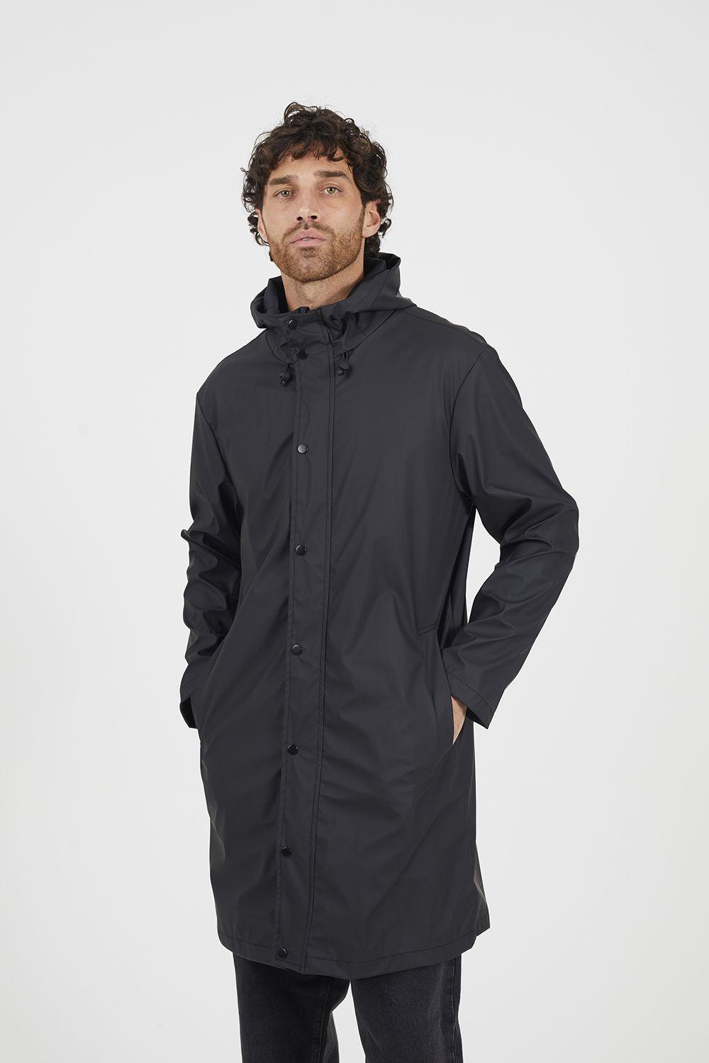 Rubberised Hooded Parka Style Jacket by BRAVE SOUL