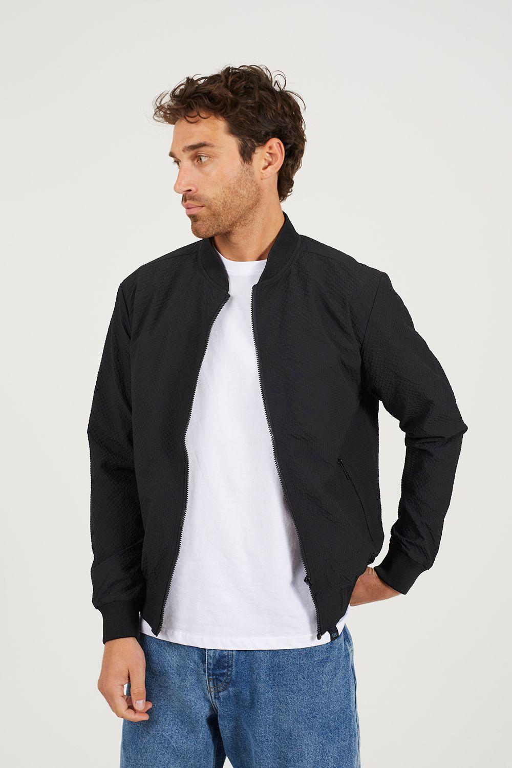 Seersucker Bomber Jacket by BRAVE SOUL