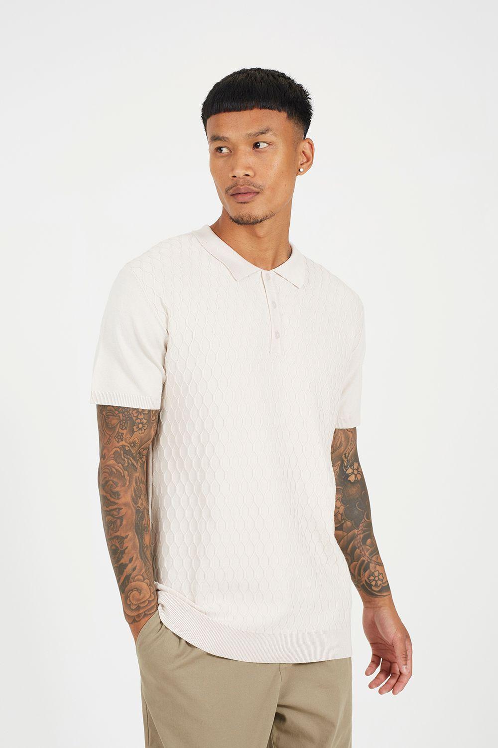 Short Sleeve Knitted Polo Shirt by BRAVE SOUL