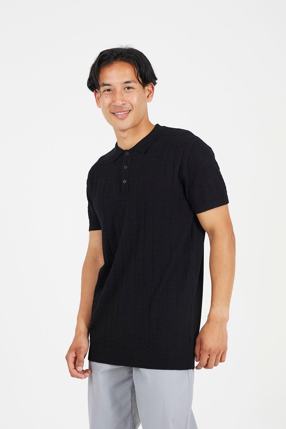 Short Sleeve Knitted Polo Shirt by BRAVE SOUL