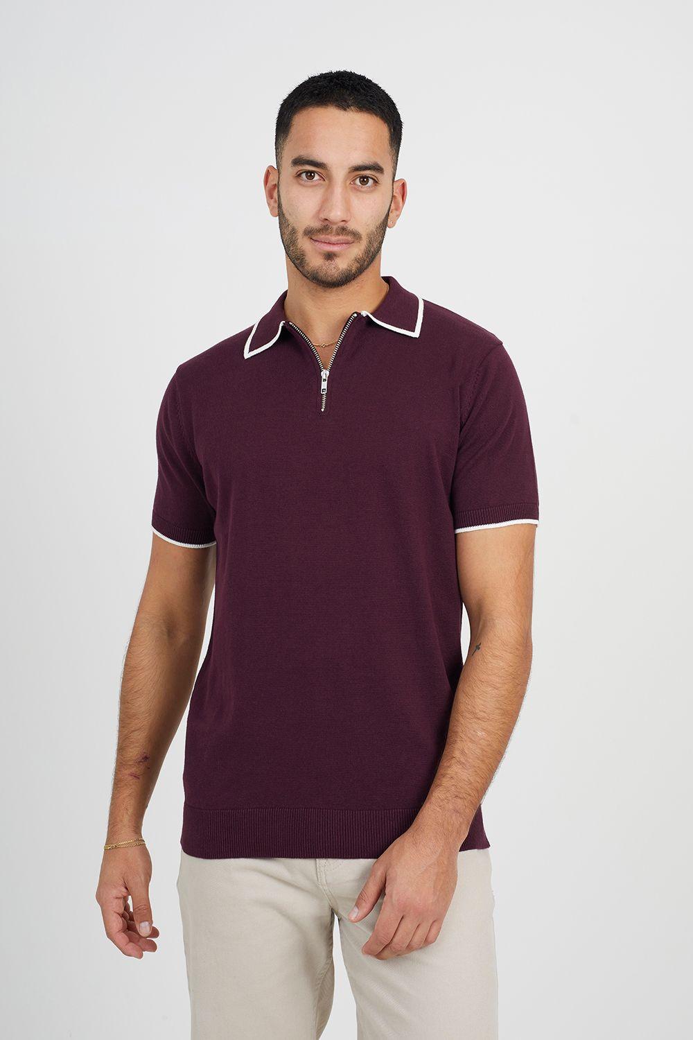 Short Sleeve Knitted Polo Shirt by BRAVE SOUL