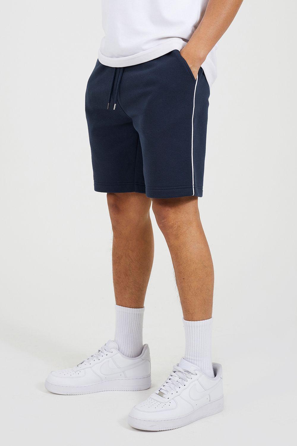 Side Stripe Drawstring Jersey Shorts by BRAVE SOUL