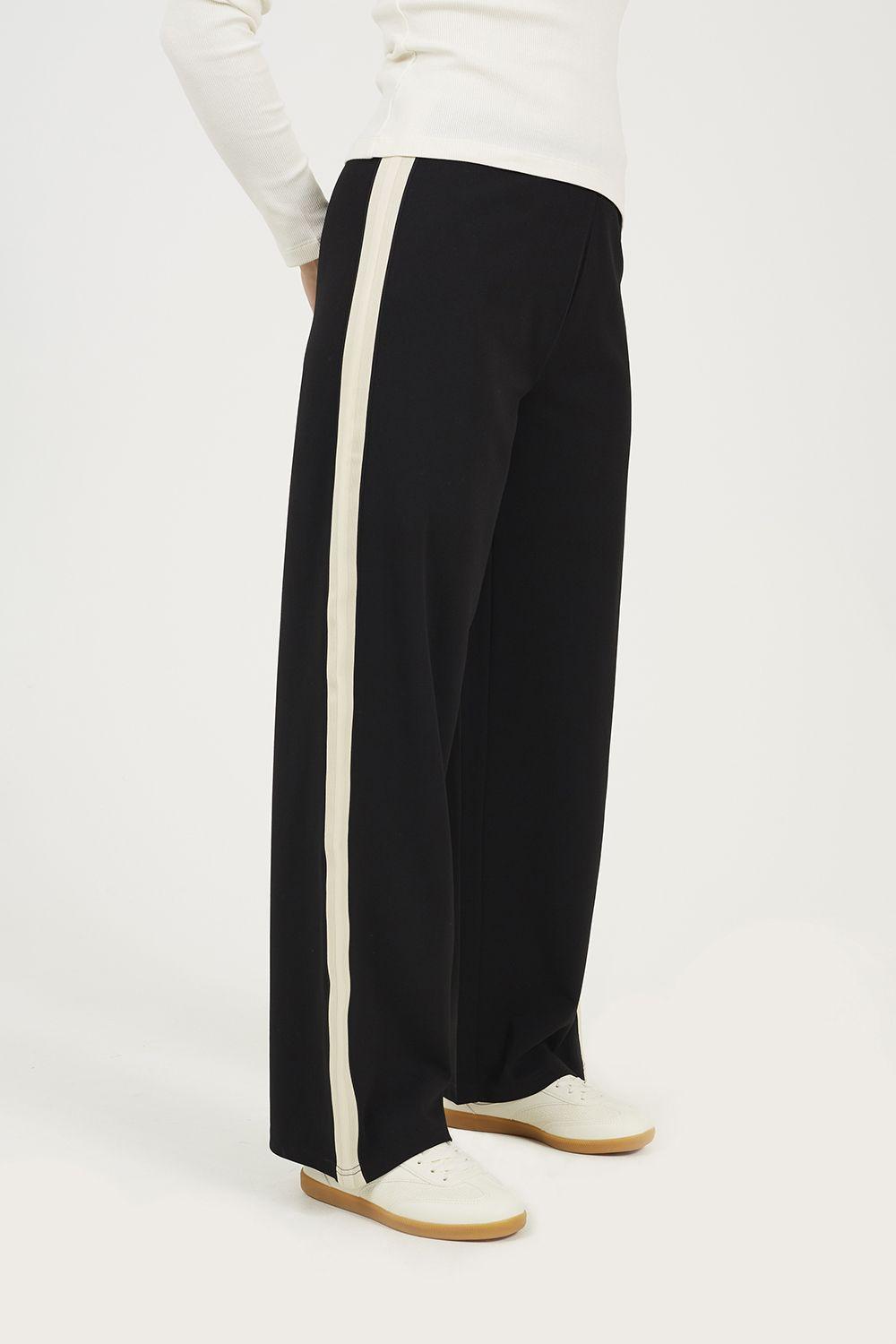 Side Stripe Wide Leg Joggers by BRAVE SOUL