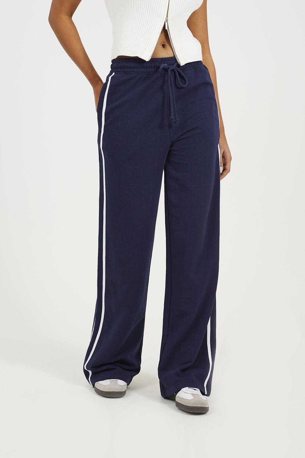 Side Stripe Wide Leg Joggers by BRAVE SOUL
