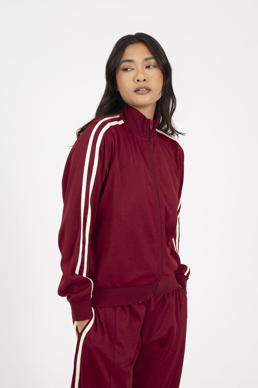 Side Stripe Zip Through Sweatshirt by BRAVE SOUL