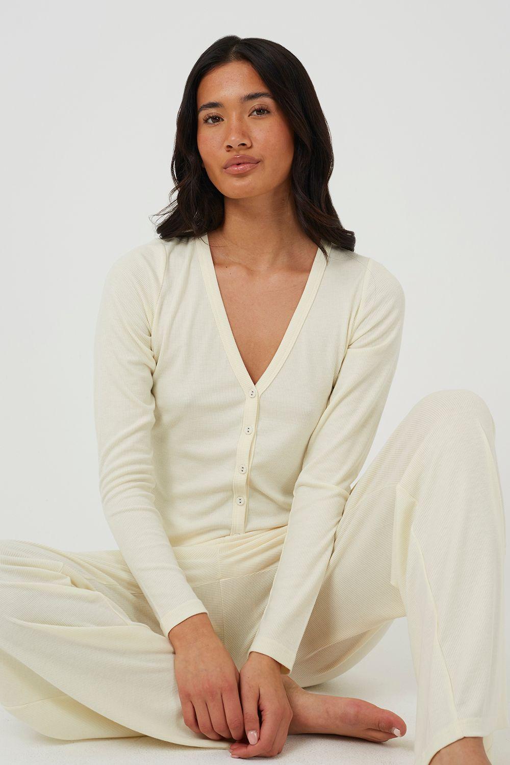 Soft Touch V-Neck Pyjama Set by BRAVE SOUL