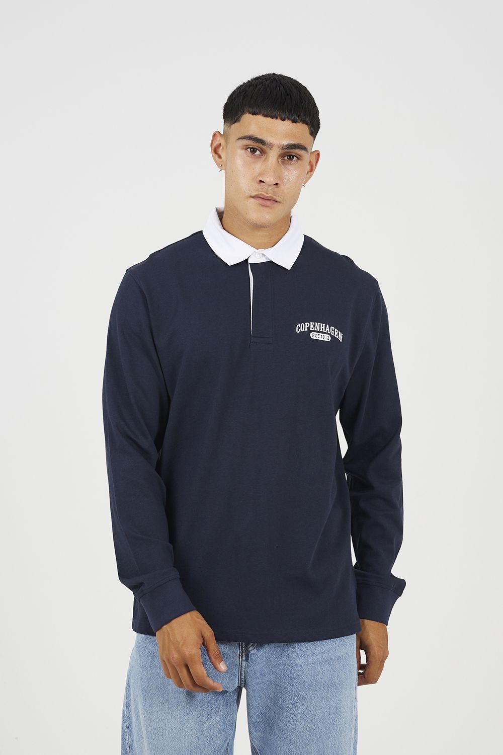 Solid Colour Rugby Shirt by BRAVE SOUL