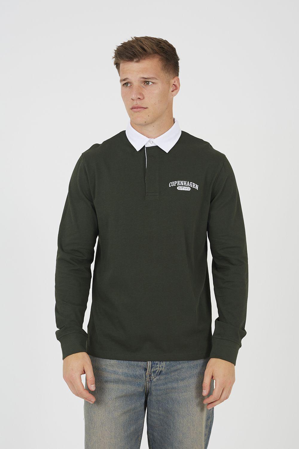 Solid Colour Rugby Shirt by BRAVE SOUL