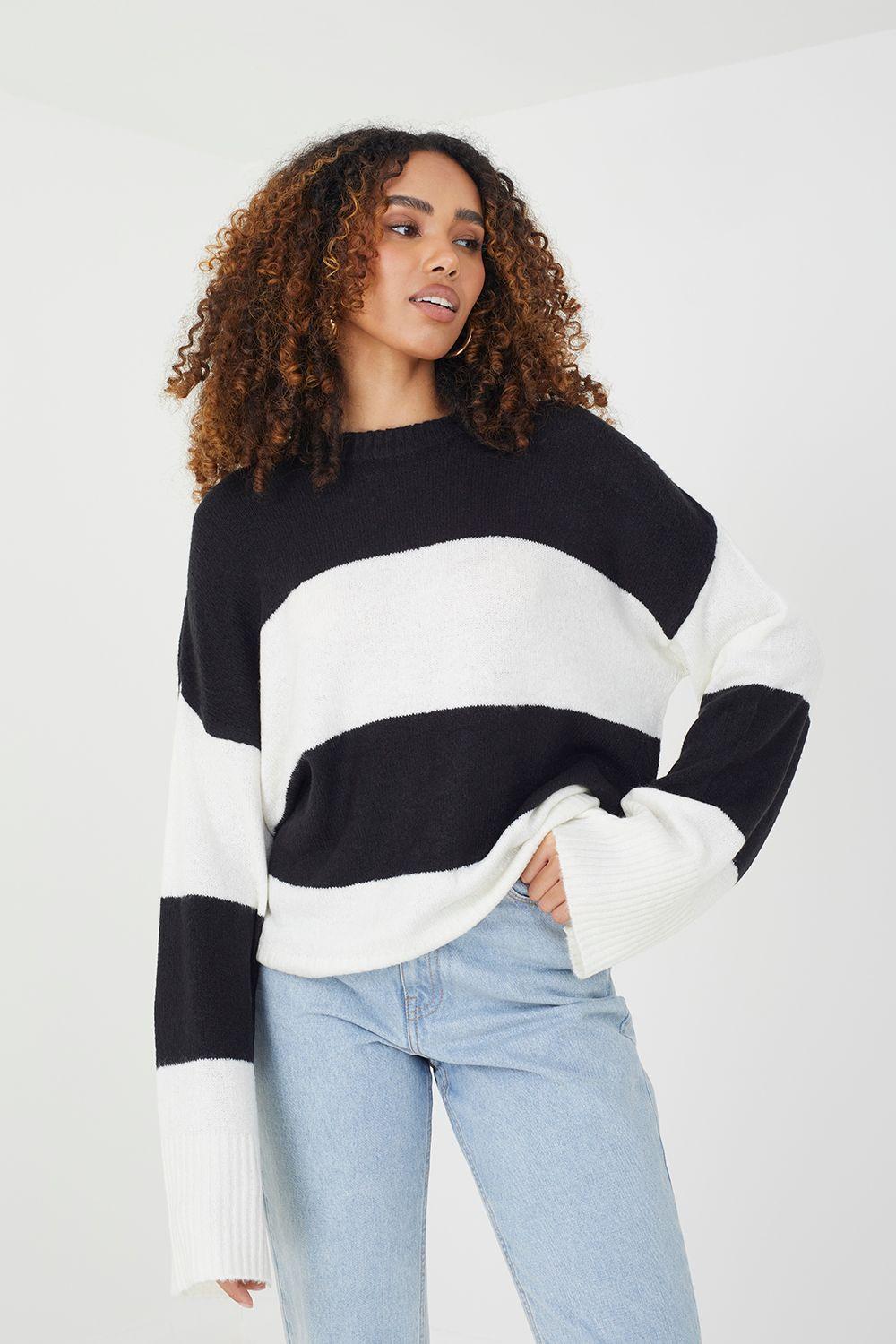 Striped Lightweight Knitted Jumper by BRAVE SOUL