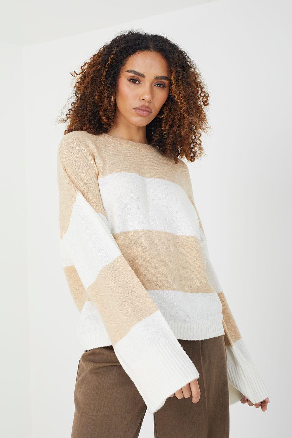 Striped Lightweight Knitted Jumper by BRAVE SOUL