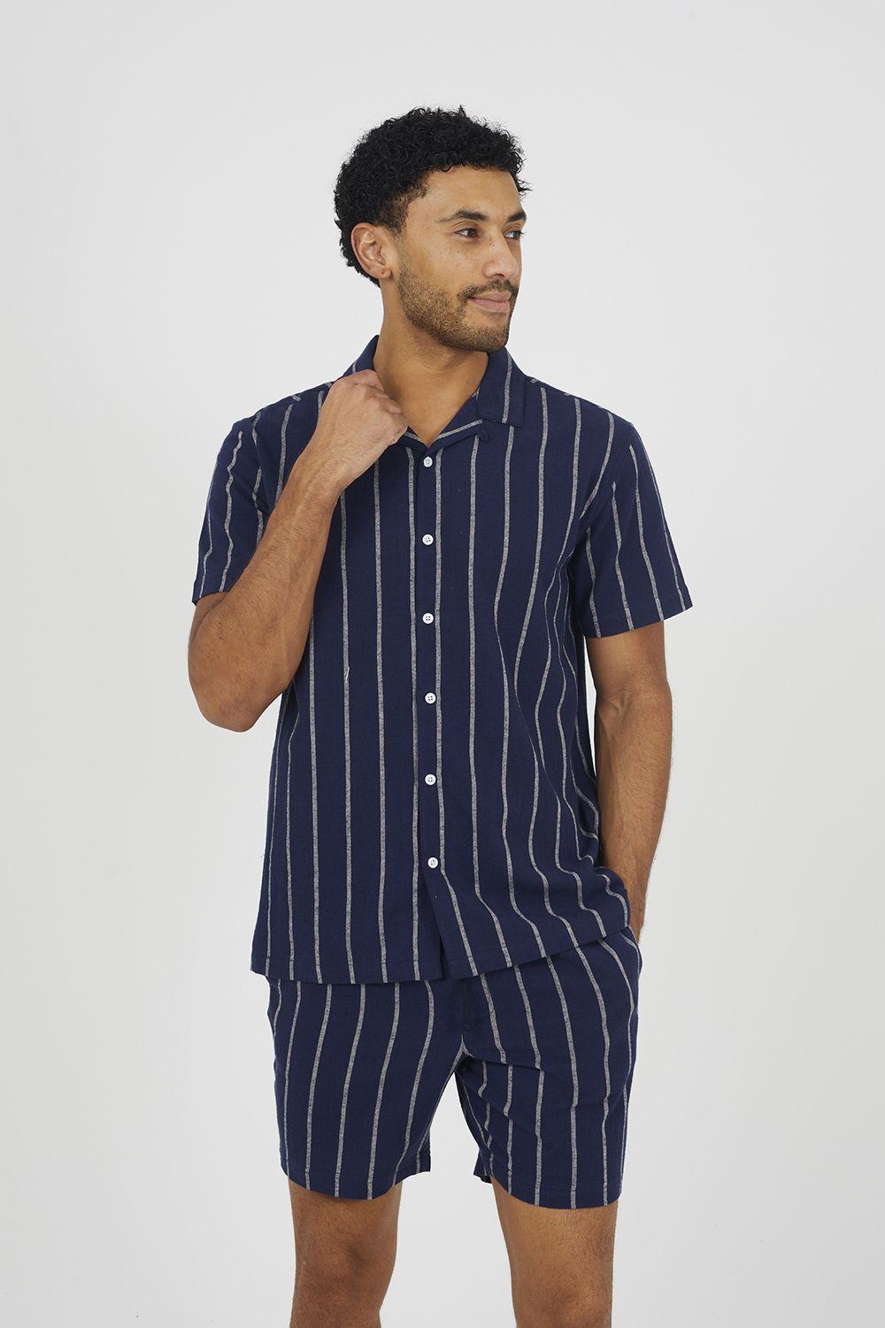 Striped Revere Collar Shirt by BRAVE SOUL