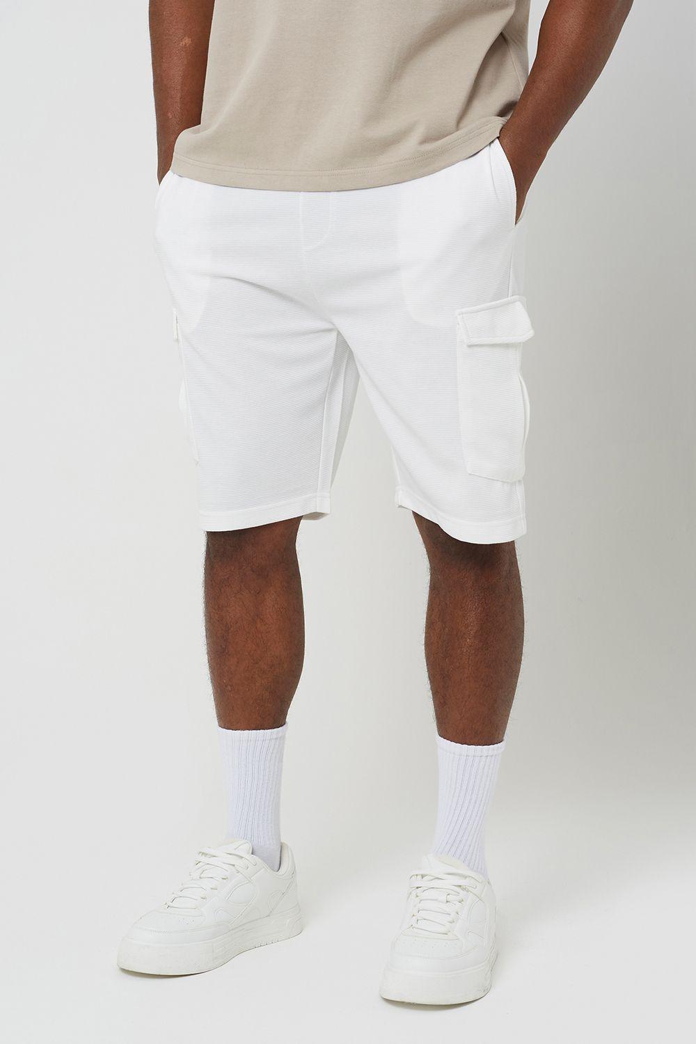 Textured Cargo Shorts by BRAVE SOUL