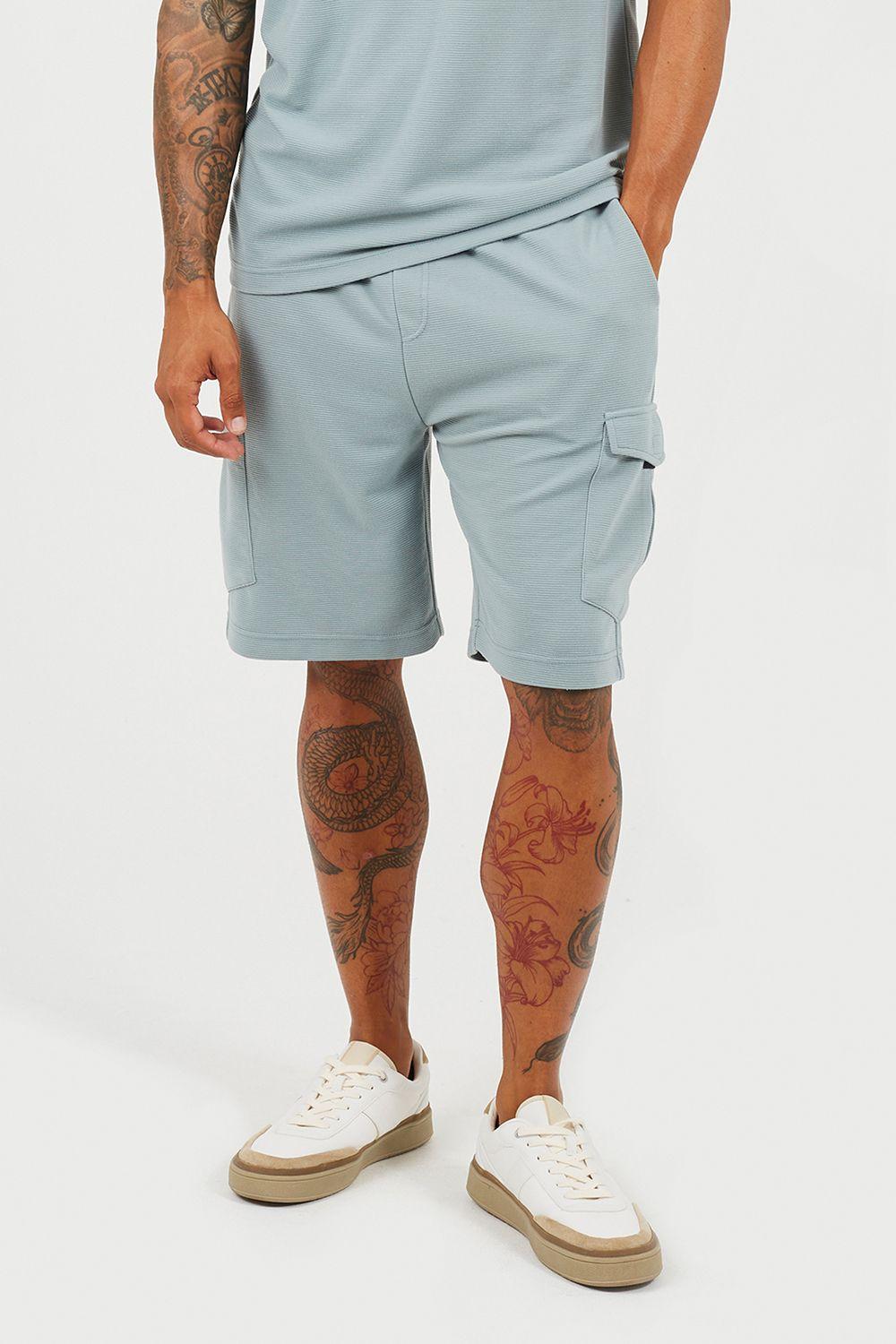 Textured Cargo Shorts by BRAVE SOUL