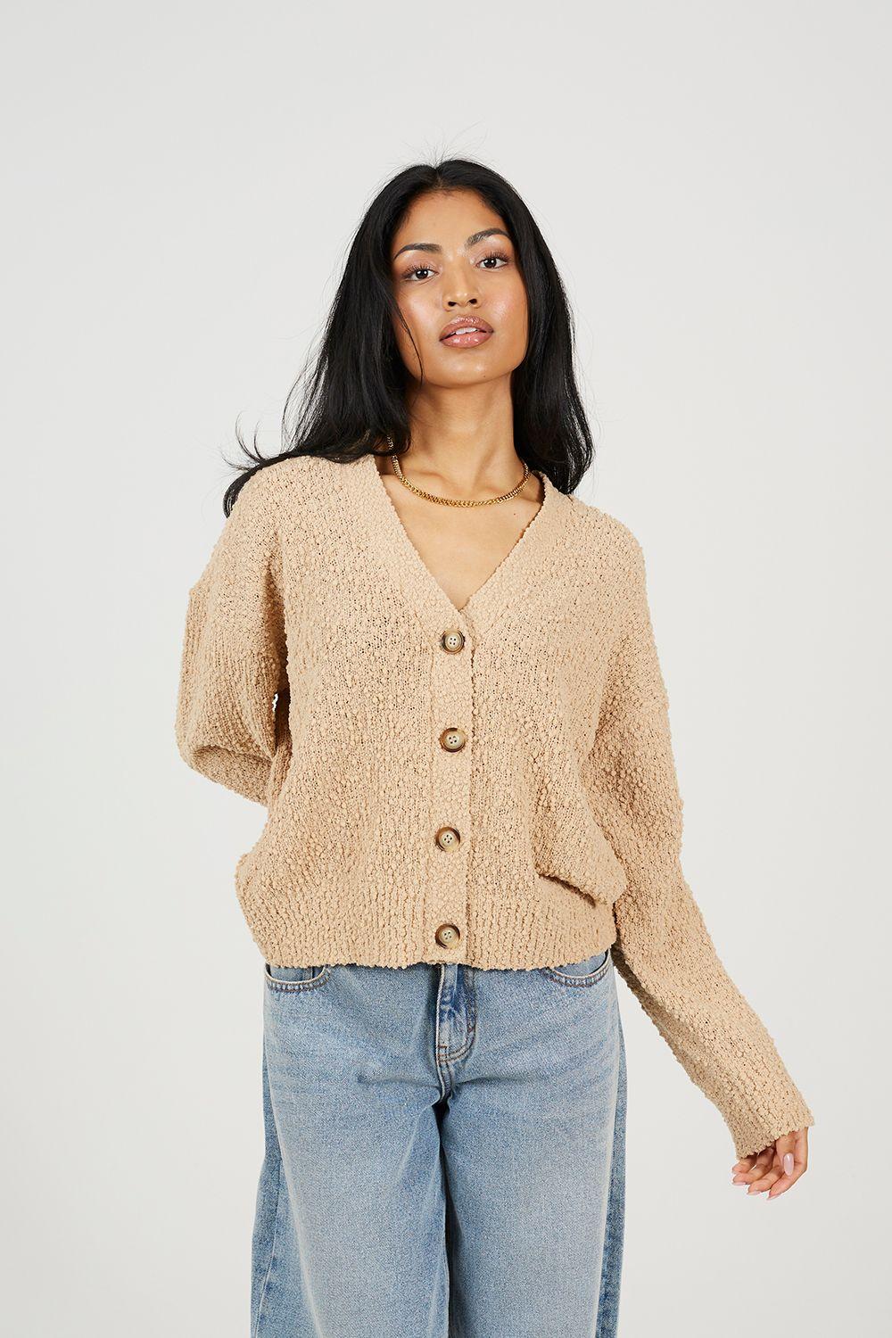 Textured Knit Cardigan by BRAVE SOUL
