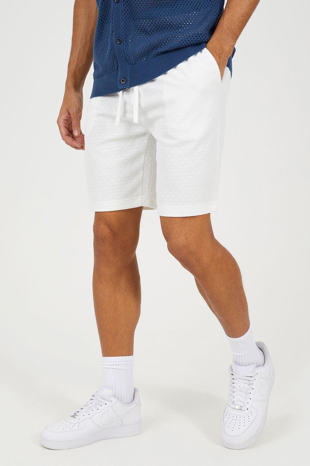 Textured Shorts with Drawcord by BRAVE SOUL