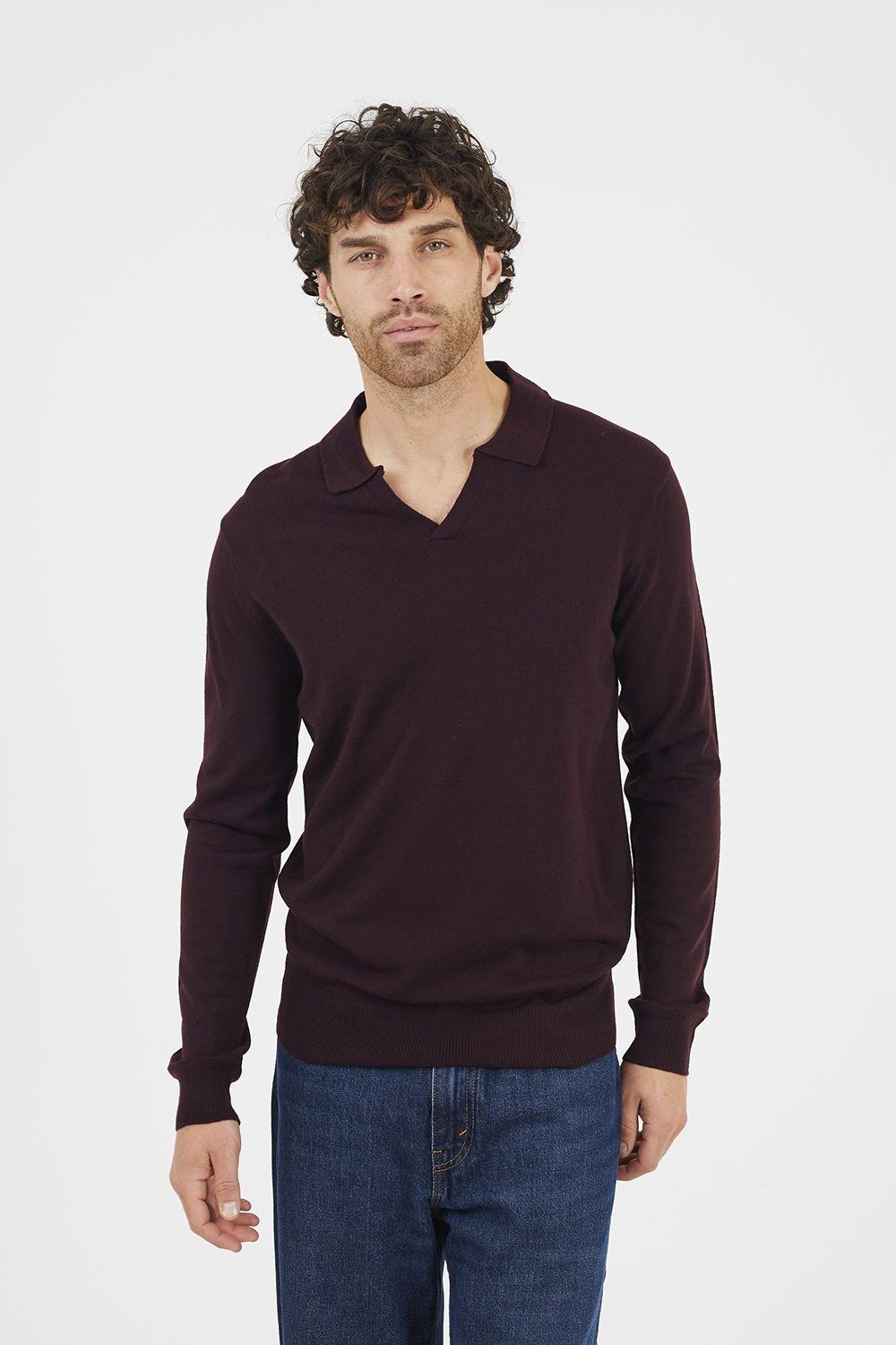 Trophy Neck Knitted Polo by BRAVE SOUL