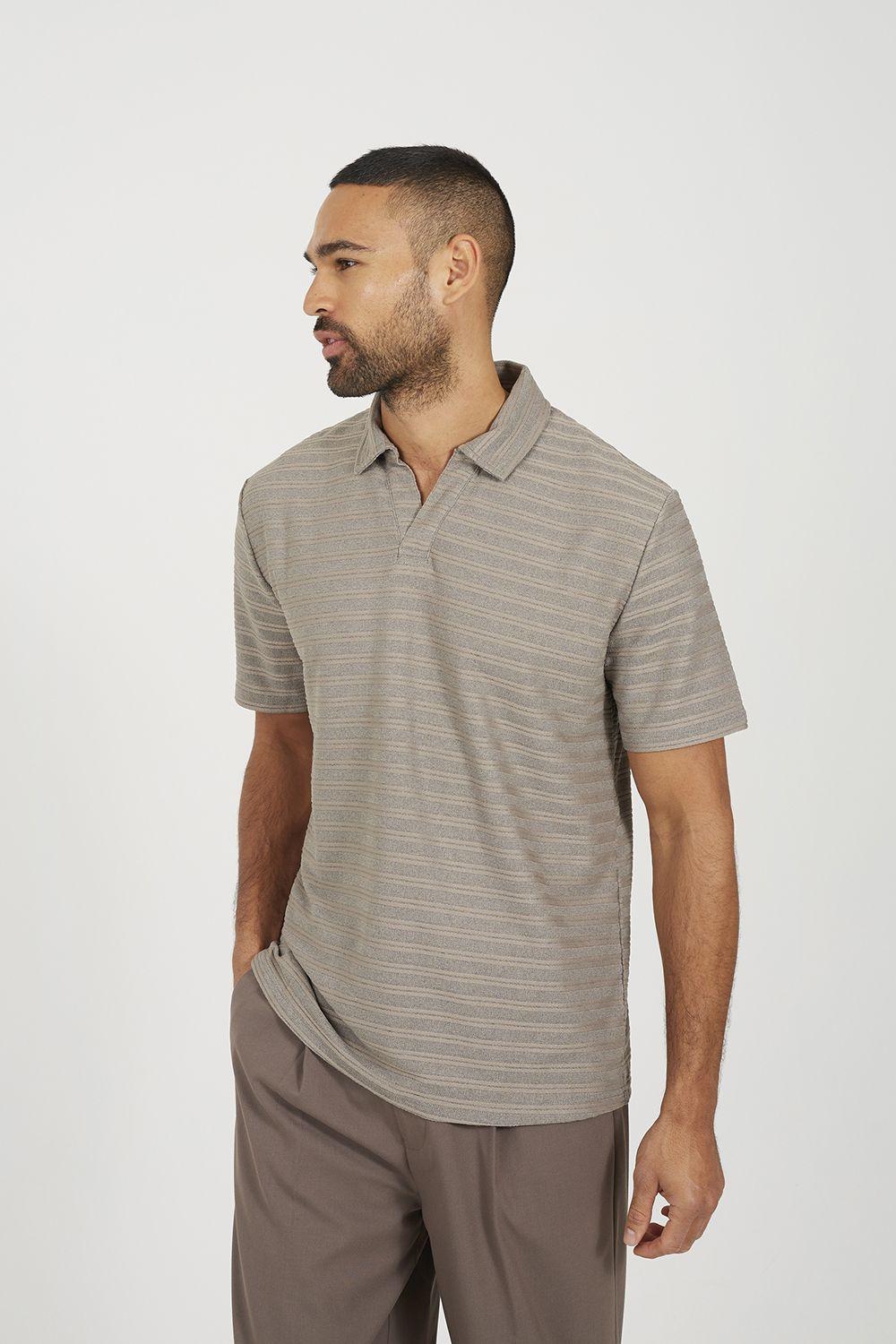 Trophy Neck Polo Shirt by BRAVE SOUL