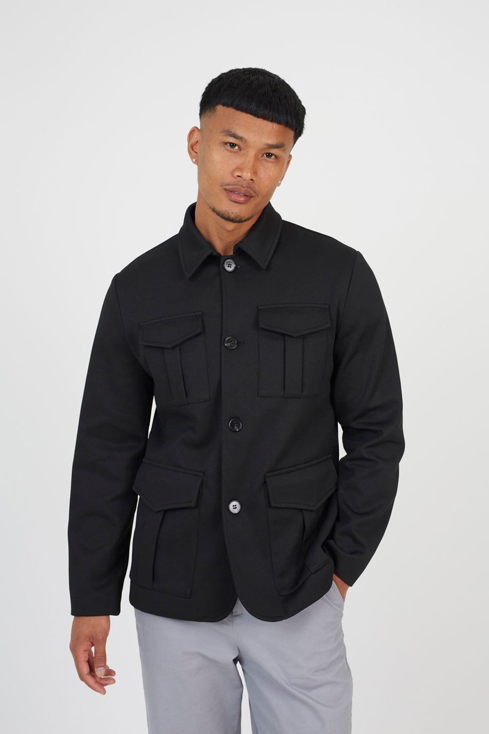 Twill Button Through Jacket by BRAVE SOUL