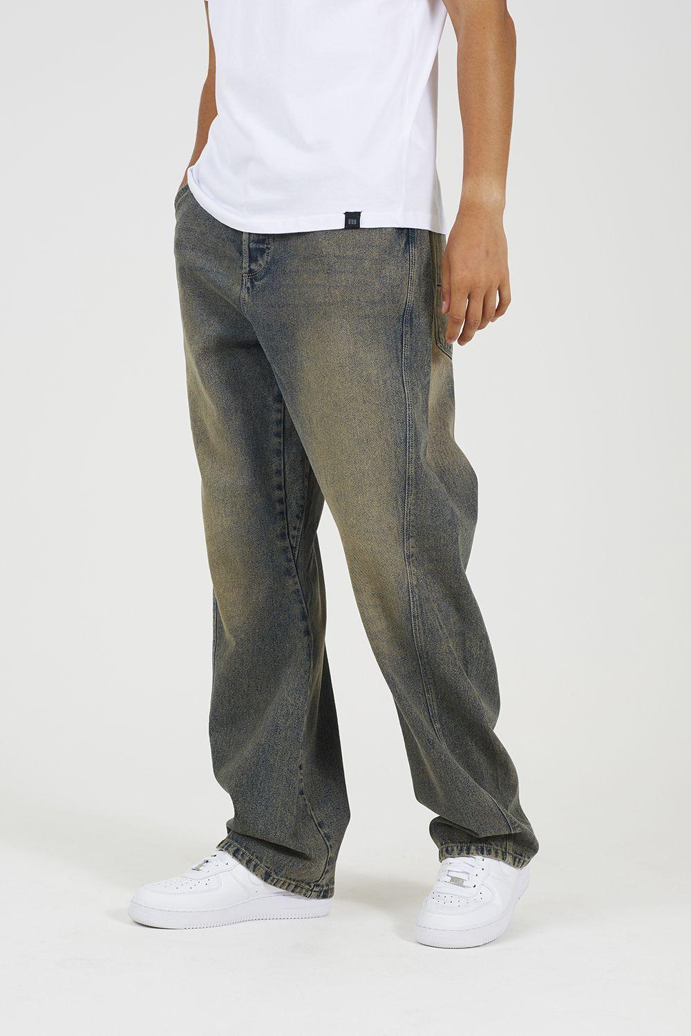 Wide Leg Seam Detail Denim Jeans by BRAVE SOUL