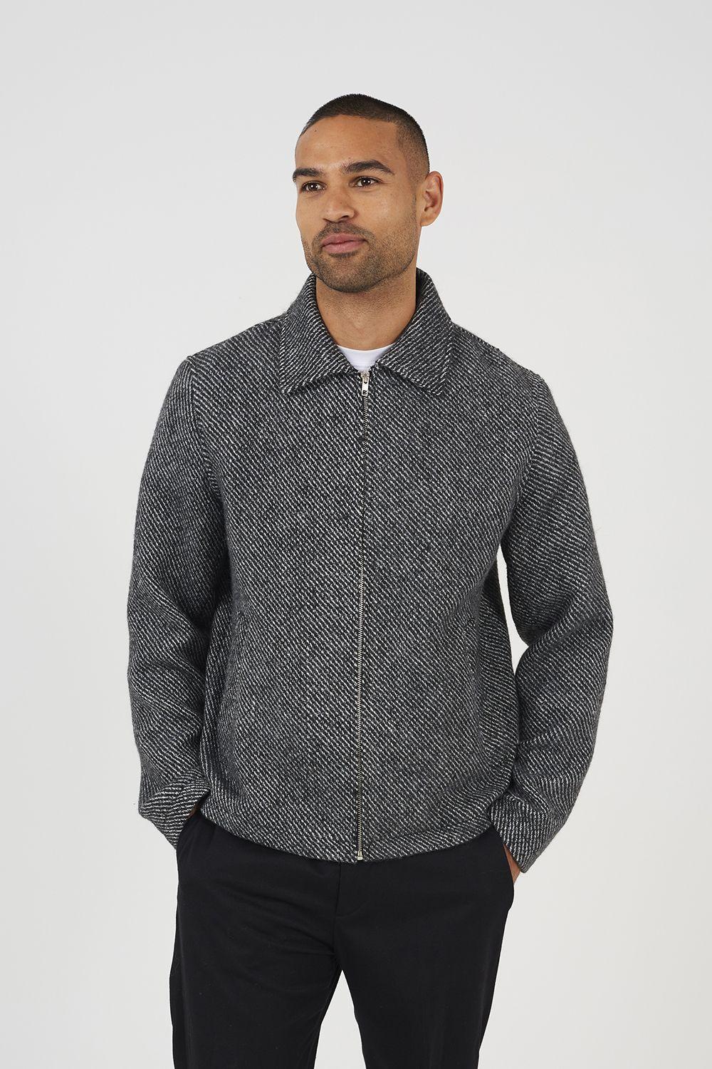 Wool-Look Harrington Jacket by BRAVE SOUL