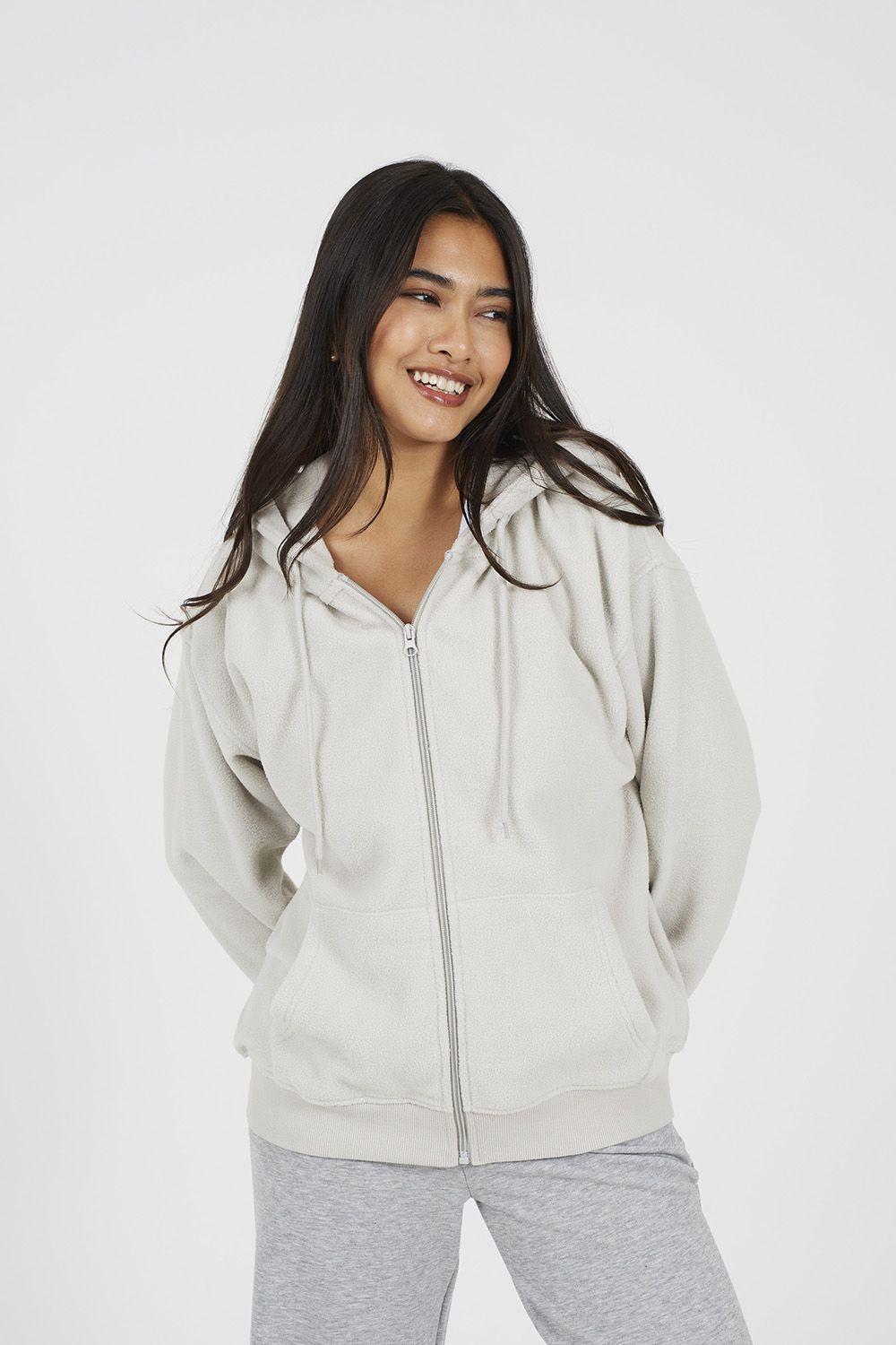 Zip Through Polar Fleece Hoodie by BRAVE SOUL