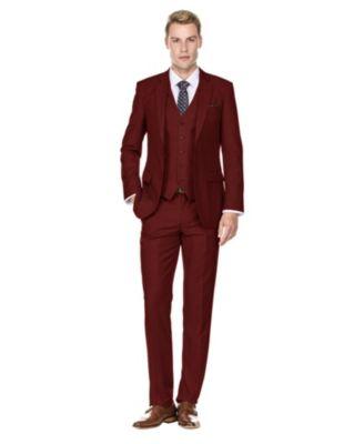 Men's 3-Piece Premium Vested 3-Piece Slim Fit Suit by BRAVEMAN