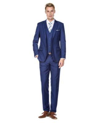 Men's 3-Piece Premium Vested 3-Piece Slim Fit Suit by BRAVEMAN