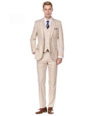 Men's 3-Piece Premium Vested 3-Piece Slim Fit Suit by BRAVEMAN