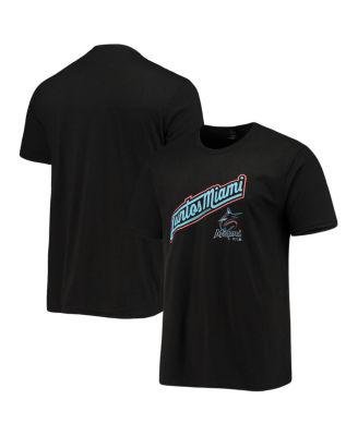 Men's Black Miami Marlins Local Tri-Blend T-shirt by BREAKINGT
