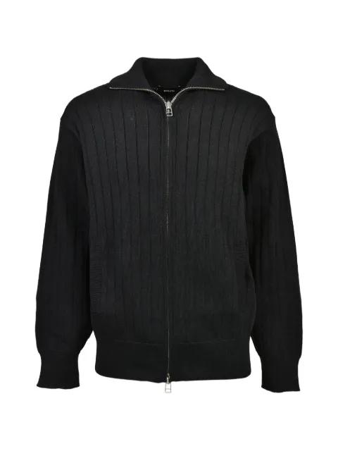 DRIVERS ribbed-knit zip-up cardigan by BREATH