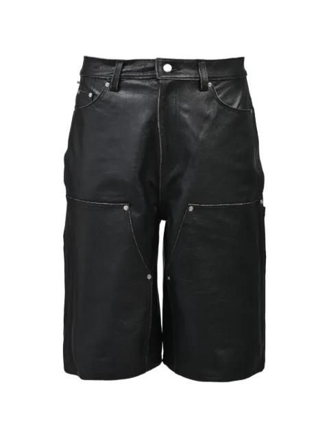 Grungle double-knee leather shorts by BREATH