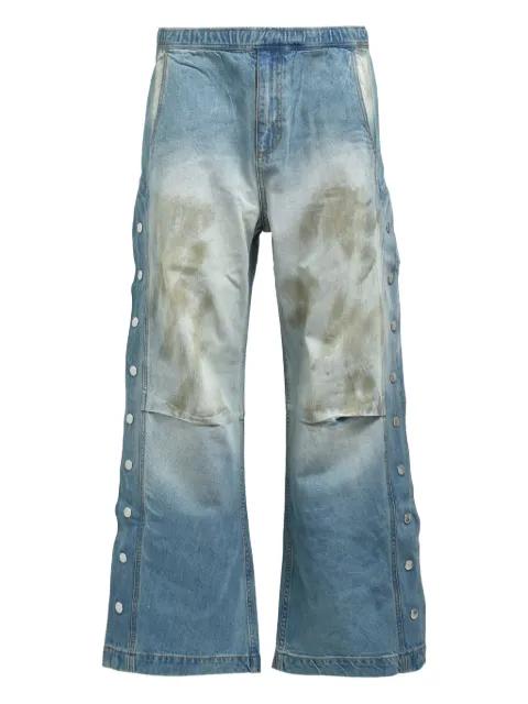 button-embellishment jeans by BREATH