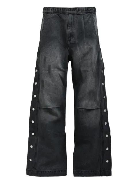 button-embellishment jeans by BREATH