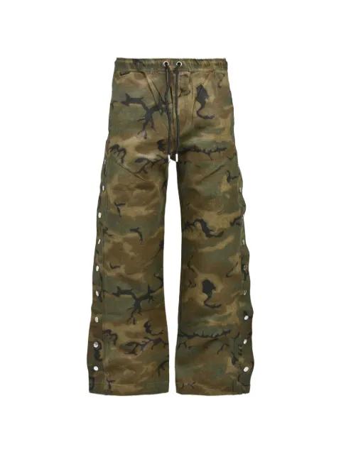 camouflage-print press-stud trousers by BREATH