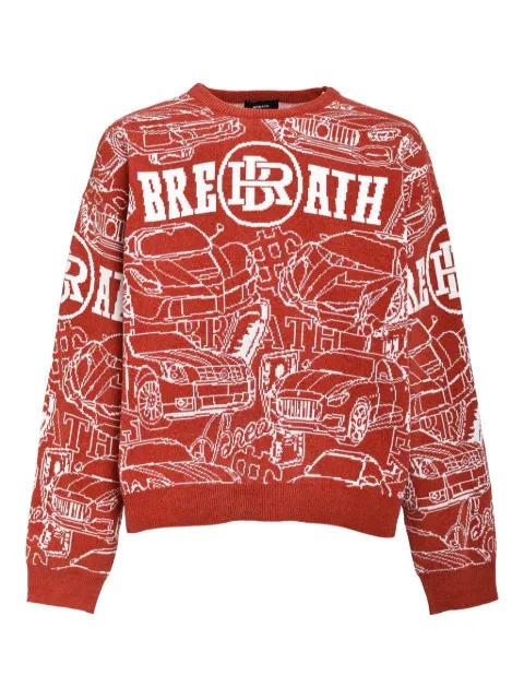 car-pattern sweater by BREATH
