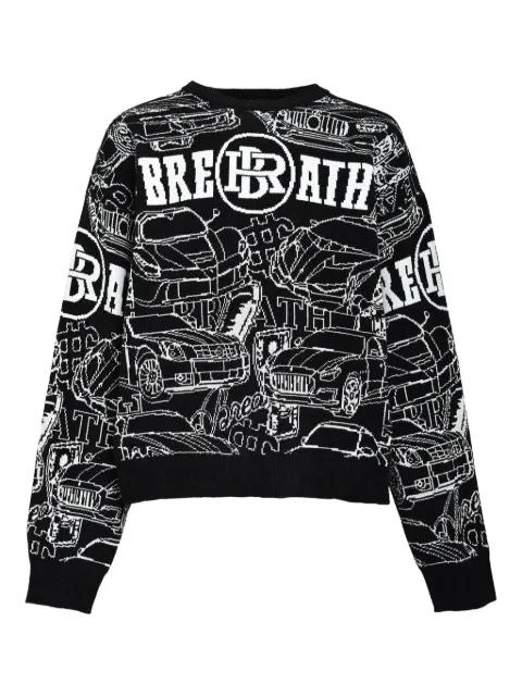 car-pattern sweater by BREATH